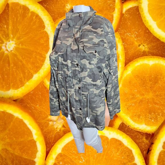 Venus Women's Camouflage Cotton Snap Button-Up‎ Jacket Size 12 - Picture 1 of 10